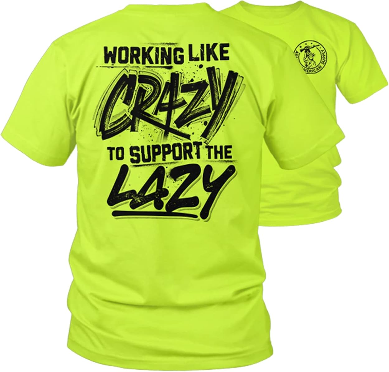 armed american supply crazy-hi vis safety yellow 趣味建筑工作